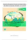 Operations Management&colon; Processes and Supply Chains &ndash; 13th Edition by Krajewski &ndash; Complete Test Bank &vert; Chapters 1&ndash;15 &vert; Latest Update