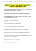 CSOWM EXAM PREP QUESTIONS WITH CORRECT ANSWERS 2026