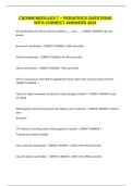 CSOWM MODULES 7&colon; PEDIATRICS QUESTIONS WITH CORRECT ANSWERS 2026