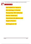 Test Bank for Nester&rsquo;s Microbiology&colon; A Human Perspective&comma; 10th Edition &ndash; ISBN 978-1260735505