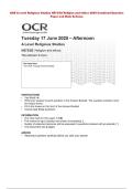OCR A Level Religious Studies H573&sol;02 Religion and ethics 2025 Combined Question  Paper and Mark Scheme