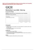 OCR A Level Sociology H580&sol;02 Researching and understanding social inequalities  JUNE 2025 Combined Question Paper and Mark Scheme