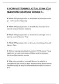 8 HOUR MAT TRAINING ACTUAL EXAM 2026 QUESTIONS SOLUTIONS GRADED A&plus;