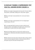 8 HOUR MAT TRAINING COMPREHENSIVE TEST 2026 FULL ANSWERS REVIEW GRADED A&plus;