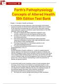 Porth&rsquo;s Pathophysiology&colon; Concepts of Altered Health States &lpar;10th Edition&rpar; &ndash; COMPLETE Test Bank &vert;