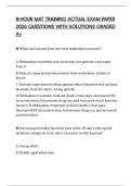 8-HOUR MAT TRAINING ACTUAL EXAM PAPER 2026 QUESTIONS WITH SOLUTIONS GRADED A&plus;