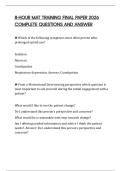 8-HOUR MAT TRAINING FINAL PAPER 2026 COMPLETE QUESTIONS AND ANSWER