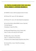 421 POSTAL EXAMINATION TEST 2026 Q&A WITH CORRECT ANSWERS GRADED A&plus;