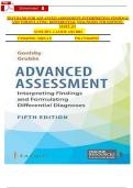 Test Bank for Advanced Assessment&colon; Interpreting Findings and Formulating Differential Diagnoses &lpar;5th Edition&rpar; &ndash; Goolsby & Grubbs &vert; ISBN 978-1719645935
