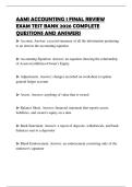 AAMI ACCOUNTING 1 FINAL REVIEW EXAM SCRIPT 2026 SOLVED QUESTIONS CONFIRMED