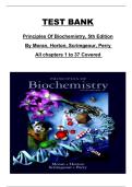 Principles of Biochemistry &lpar;5th Edition&rpar; by Moran&comma; Horton&comma; Scrimgeour & Perry &ndash; Chapters 1&ndash;37 Complete Test Bank