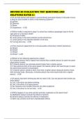 DRIVERS ED EVALUATION TEST QUESTIONS AND SOLUTIONS RATED A&plus;