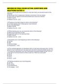 DRIVERS ED FINAL EXAM ACTUAL QUESTIONS AND SOLUTIONS RATED A&plus;