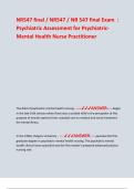 NR547 final &sol; NR547 &sol; NR 547 final Exam &colon;  Psychiatric Assessment for PsychiatricMental Health Nurse Practitioner