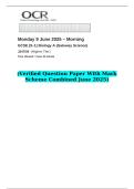 2-25 GCSE &lpar;9&ndash;1&rpar; Biology A &lpar;Gateway Science&rpar; J247&sol;04 &lpar;Higher Tier&rpar;   &lpar;Verified Question Paper With Mark Scheme Combined June 2025&rpar;