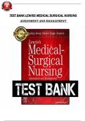 Full Test Bank for Lewis's Medical-Surgical Nursing&colon; Assessment and Management of Clinical Problems&comma; 11th Edition by Mariann M&period; Harding&comma; Jeffrey Kwong&comma; Dottie Roberts&comma; Debra Hagler&comma; and Courtney Reinisch &vert; Verified Q&A &vert; Detailed Rationales &vert; Updat