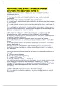OCI FOUNDATIONS EVALUATION EXAM UPDATED QUESTIONS AND SOLUTIONS RATED A&plus;
