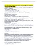 OCI FOUNDATIONS FINAL EXAM ACTUAL QUESTIONS AND SOLUTIONS RATED A&plus;