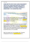 EFMB WRITTEN TEST STUDY GUIDE EXAM NEWEST  2026 ACTUAL EXAM QUESTIONS AND CORRECT  DETAILED ANSWERS &lpar;VERIFIED ANSWERS&rpar; ALL  ANSWERED &lbrace;400 Q & A&rcub; ALREADY GRADED A&plus; &vert;  BRAND NEW&excl; &vert; 10&percnt; GUARANTEED PASS 