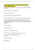 PHTLS CORE EXAM TEST UPDATED QUESTIONS AND SOLUTIONS GRADED A&plus;