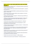PHTLS ACTUAL 2026 EXAM QUESTIONS AND SOLUTIONS GRADED A&plus;