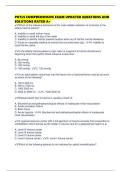PHTLS COMPREHENSIVE EXAM UPDATED QUESTIONS AND SOLUTIONS RATED A&plus;