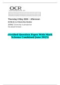 2025 GCSE &lpar;9&ndash;1&rpar; Citizenship Studies J270&sol;01 Citizenship in perspective &lpar;Verified Question Paper With Mark Scheme Combined June 2025&rpar;