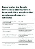Preparing for the Google Professional Cloud Architect Exam with 100- actual verified questions and answers 