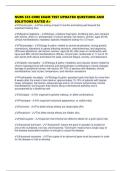 NURS 535 CORE EXAM TEST UPDATED QUESTIONS AND SOLUTIONS RATED A&plus;
