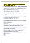 NURS 535 EVALUATION EXAM UPDATED QUESTIONS AND SOLUTIONS RATED A&plus;