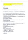 NURS 535 UPDATED EXAM SCRIPT QUESTIONS AND SOLUTIONS RATED A&plus;