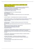 NURS 535 FINAL EXAM ACTUAL QUESTIONS AND SOLUTIONS RATED A&plus;