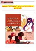 Maternity and Women&rsquo;s Health Care 13th Edition &lbrack;9780323810180 &rsqb;