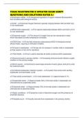TEXAS WASTEWATER D UPDATED EXAM SCRIPT QUESTIONS AND SOLUTIONS RATED A&plus;