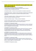 NURS 328 EVALUATION UPDATED EXAM QUESTIONS AND SOLUTIONS RATED A&plus;