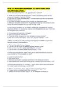 NUR 336 MAIN EXAMINATION SET QUESTIONS AND SOLUTIONS RATED A&plus;