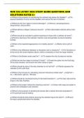 NUR 336 LATEST 2026 STUDY GUIDE QUESTIONS AND SOLUTIONS RATED A&plus;