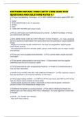 SOUTHERN NEVADA FOOD SAFETY CORE EXAM TEST QUESTIONS AND SOLUTIONS RATED A&plus;