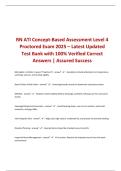 RN ATI Concept-Based Assessment Level 4 Proctored Exam 2025 &ndash; Latest Updated Test Bank with 100&percnt; Verified Correct Answers &vert; Assured Success
