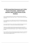 ATI RN Concept-Based Assessment Level 1 Online Practice A Prep Guide &ndash; Updated Practice Questions&comma; Expert-Verified Answers & Exam Readiness