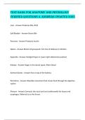 TesT Bank for anaTomy and Physiology  Verified QuesTions & answers uPdaTed 2025 
