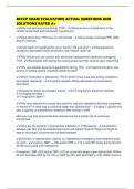 BCCCP EXAM EVALUATION ACTUAL QUESTIONS AND SOLUTIONS RATED A&plus;