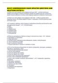 BCCCP COMPREHENSIVE EXAM UPDATED QUESTIONS AND SOLUTIONS RATED A&plus;