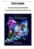 Principles of Biochemistry 5th Edition by Laurence Moran & Robert Horton &ndash; Complete Test Bank Chapters 1&ndash;23