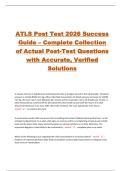 ATLS Post Test 2026 Success Guide &ndash; Complete Collection of Actual Post-Test Questions with Accurate&comma; Verified Solutions