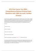 ATLS Post Course Test 2026 &ndash; Comprehensive Review of Actual Exam Questions with 100&percnt; Accurate&comma; Verified Answers