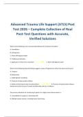 Advanced Trauma Life Support &lpar;ATLS&rpar; Post Test 2026 &ndash; Complete Collection of Real Post-Test Questions with Accurate&comma; Verified Solutions