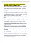 NURS 5357 NEUROBIOLOGY COMPREHENSIVE EXAM QUESTIONS AND SOLUTIONS RATED A&plus;