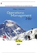 Test Bank for Operations Management&comma; 14th Edition by William J&period; Stevenson &ndash; Latest Version