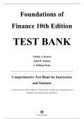 Complete Test Bank &mdash; Foundations of Finance&comma; 10th Edition &mdash; Arthur J&period; Keown &mdash; ISBN 9780134897264 &mdash; &lpar;All Chapters Covered 1&ndash;17&comma; Questions & Answers&rpar;
